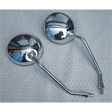 ZRCÁTKA PÁR - CHROMOVANÁ  - M10x1,25  - KULATÁ - DLOUHÁ